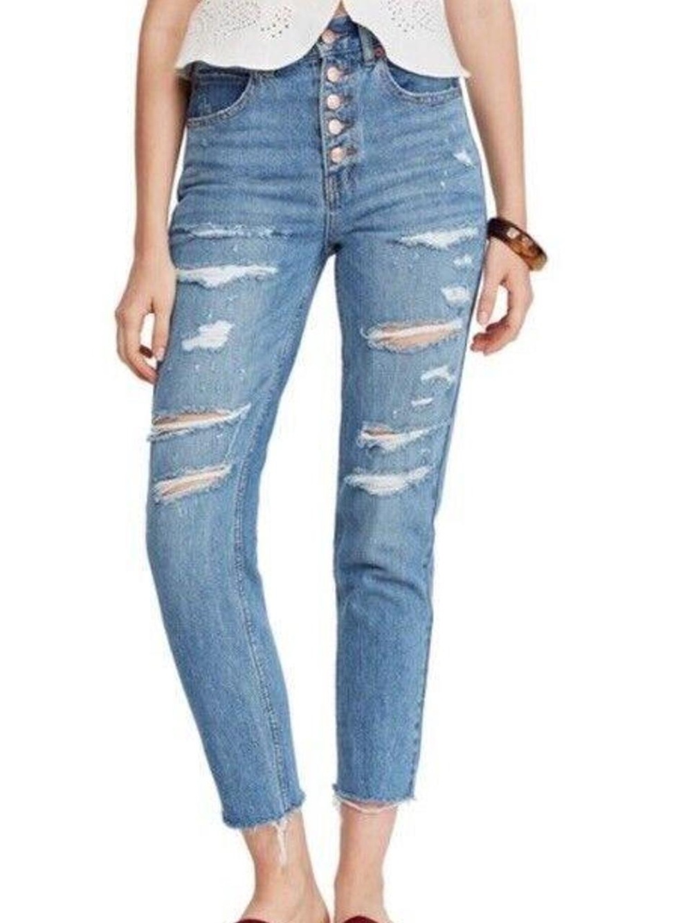 FREE PEOPLE WE THE FREE blossom rigged crop size 29